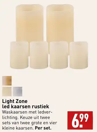 ALDI Light zone led kaarsen rustiek aanbieding