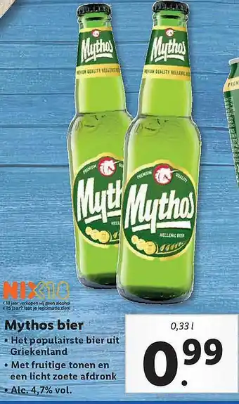 Lidl Mythos Bier aanbieding