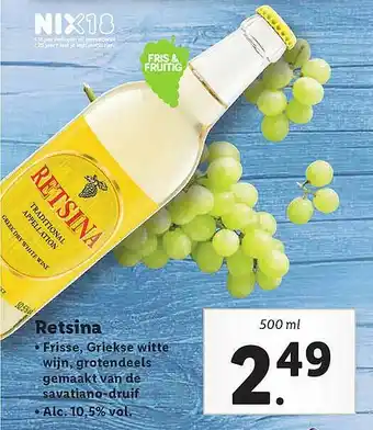 Lidl Retsina aanbieding