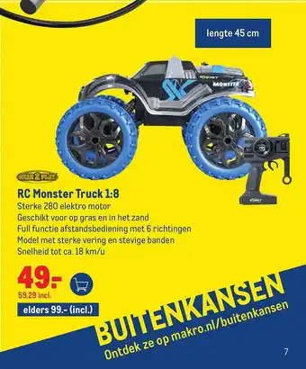 Makro RC Monster Truck 1:8 aanbieding