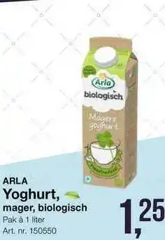 Bidfood Arla Yoghurt, Mager, Biologisch aanbieding