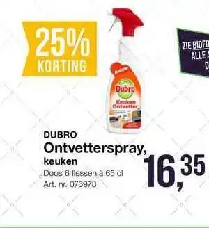 Bidfood Dubro Ontvetterspray, Keuken 25% Korting aanbieding