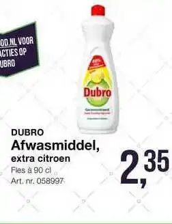 Bidfood Dubro Afwasmiddel, Extra Citroen aanbieding