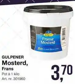 Bidfood Gulpener Mosterd, Frans aanbieding