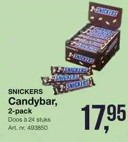 Bidfood Snickers Candybar, 2-Pack aanbieding