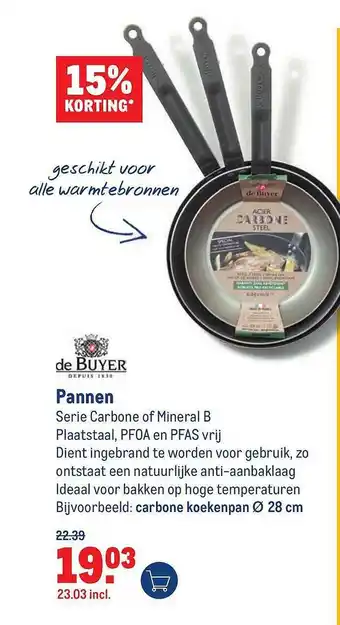 Makro De Buyer Pannen 15% Korting aanbieding