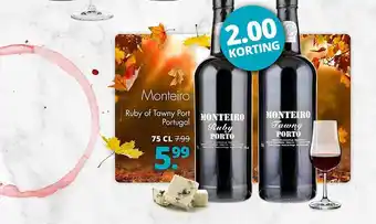 Mitra Monteiro ruby of tawny port portugal aanbieding