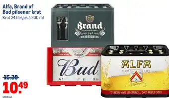 Makro Alfa, brand of bud pilsener krat aanbieding