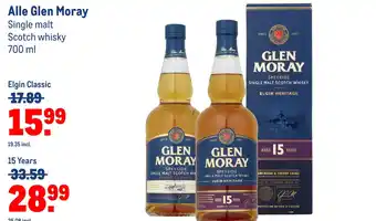 Makro Alle glen moray single malt aanbieding