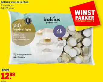 Makro Bolsius waxinelichten 6 branduren aanbieding