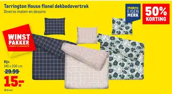 Makro Tarrington house flanel dekbedovertrek aanbieding