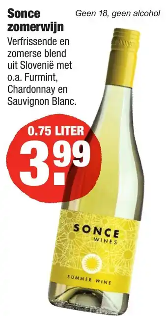 ALDI Sonce zomerwijn 750ml aanbieding