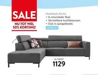 Profijt Meubel Hoekbank Alvite 50% Korting aanbieding