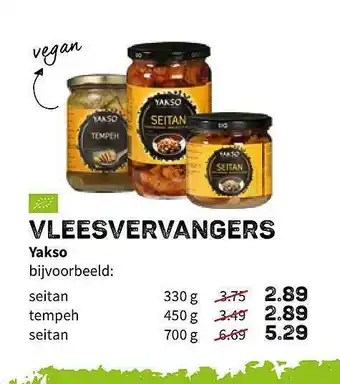 Ekoplaza Vleesvervangers Yakso aanbieding