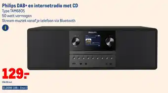 Makro Philips dab+ en internetradio met cd aanbieding