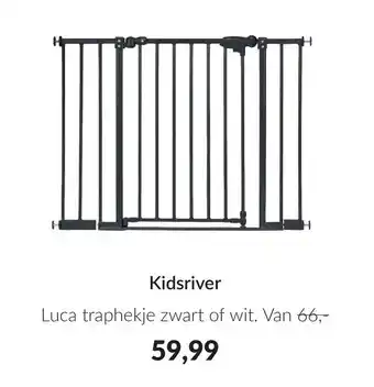 Babypark Kidsriver luca traphekje zwart of wit aanbieding