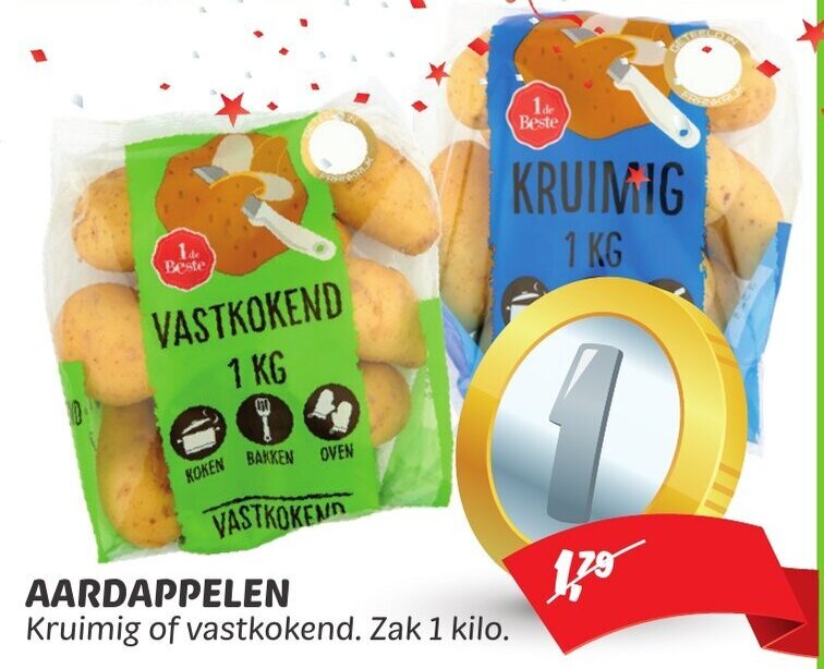 Aardappelen vastkokend 1 kilo aanbieding bij Dekamarkt