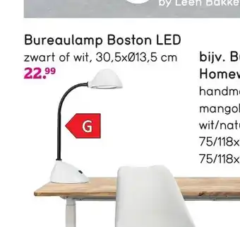 Leen Bakker Bureaulamp Boston LED 30,5x13,5 cm aanbieding