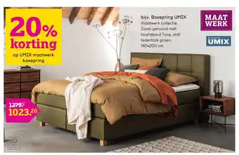 Leen Bakker Boxspring Umix 140x200 cm aanbieding