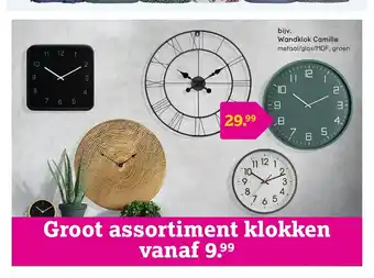 Leen Bakker Wandklok Camille aanbieding