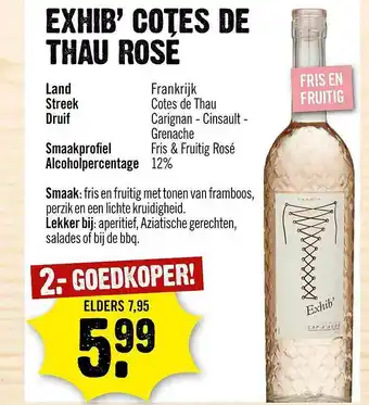 Dirck 3 Exhib' Cotes De Thau Rosé aanbieding