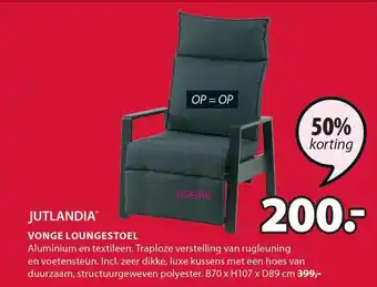 Jysk Jutlandia Vonge Loungestoel 50% Korting aanbieding