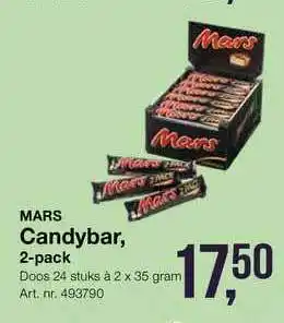 Bidfood Mars Candybar, 2-Pack 35g aanbieding