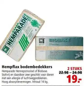 Welkoop Hempflax Bodembedekkers 14kg aanbieding