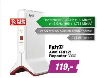 EP Fritz! AVM Fritz! Repeater 3000 aanbieding