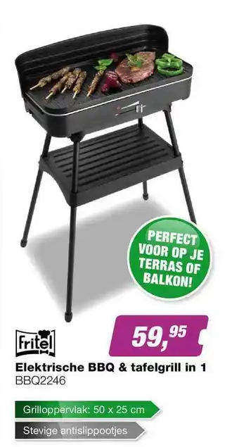 EP Fritel Elektrische BBQ & Tafelgrill In 1 BBQ2246 aanbieding