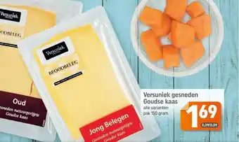 Dagwinkel Versuniek Gesneden Goudse Kaas 150g aanbieding