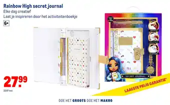 Makro Rainbow high secret journal aanbieding