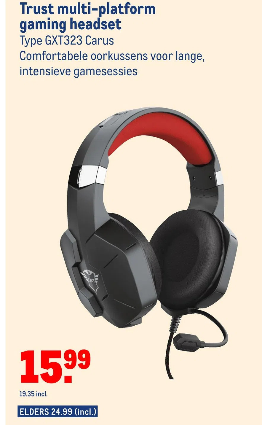 Trust multiplatform gaming headset aanbieding bij Makro