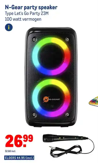 Makro N-gear party speaker aanbieding