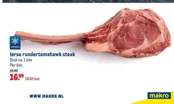 Makro Ierse Rundertomahawk Steak aanbieding