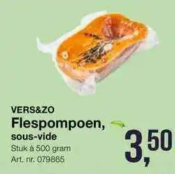 Bidfood Vers&Zo Flespompoen, Sous-Vide 500g aanbieding