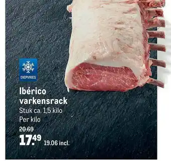 Makro Ibérico Varkensrack 1,5 kilo aanbieding