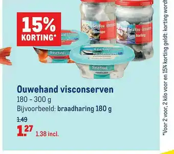 Makro Ouwehand Visconserven 15% Korting aanbieding