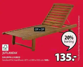 Jysk Jutlandia Dalripa Ligbed 20% Korting aanbieding