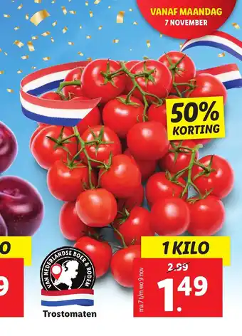 Lidl Trostomaten 1 kilo aanbieding