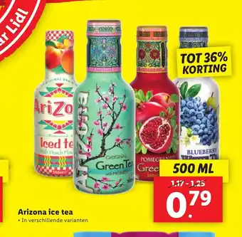 Lidl Arizona ice tea 500 ml aanbieding