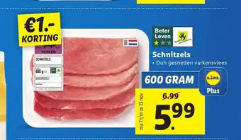 Lidl Schnitzels 600 gram aanbieding