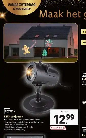 Lidl Livarno home LED-projector aanbieding