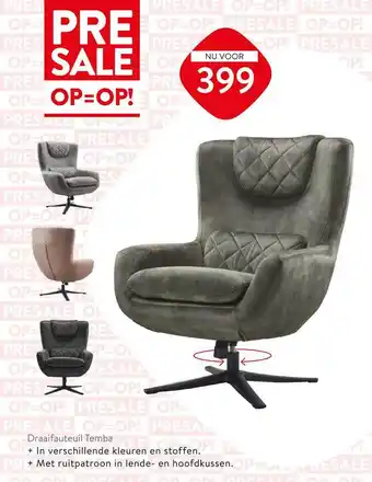 Profijt Meubel Draaifauteuil temba aanbieding