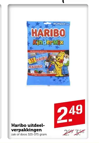 Coop Haribo uitdeelverpakkingen 325-375 gram aanbieding