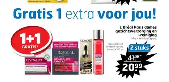 Trekpleister L'Oreal Revitalift Peeling toner 2 x 180 ml aanbieding