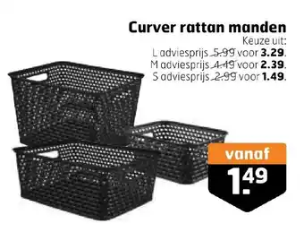 Trekpleister Curver rattan manden aanbieding