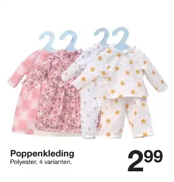 Zeeman Poppenkleding 4 varianten aanbieding