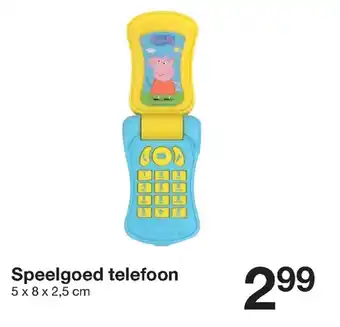 Zeeman Speelgoed telefoon 5 x 8 x 2,5 cm aanbieding