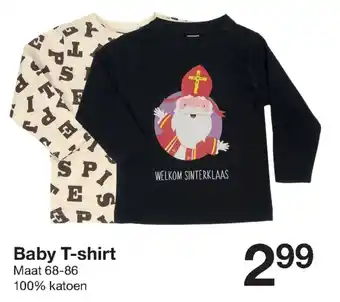 Zeeman Baby T-shirt Maat 68-86 aanbieding